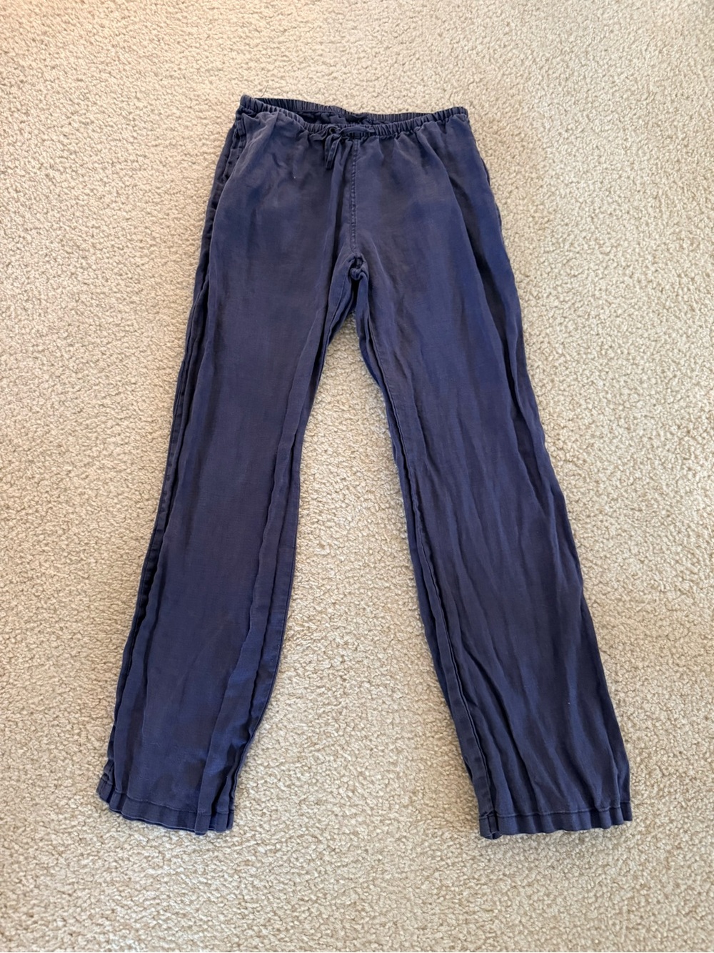 Navy Lightweight Elastic Waist Pants